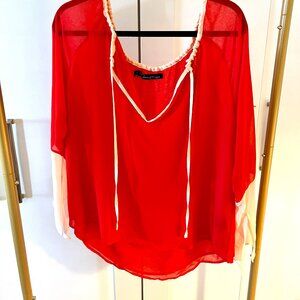 Flowy 3/4 Sleeve Blouse